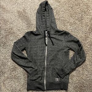 DC Women’s Heathered Gray Full Zip‎ Hoodie Small